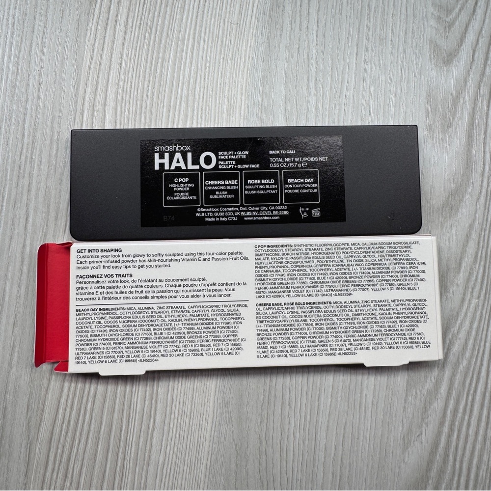 Smashbox Halo Sculpt + Glow Face Palette Back to Cali Highlighter C Pop Blush - Picture 4 of 6